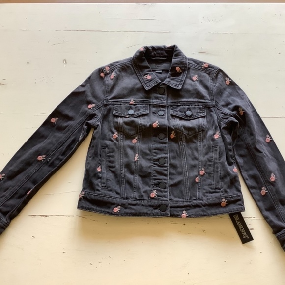 NWT BLANK NYC Late Bloomer black denim jean jacket XS - Picture 2 of 9